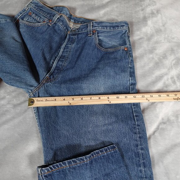 Vintage Levis 501 Straight Fit Jeans Mens 36x30 (Fits 34x30) Faded Made In USA - Picture 15 of 16
